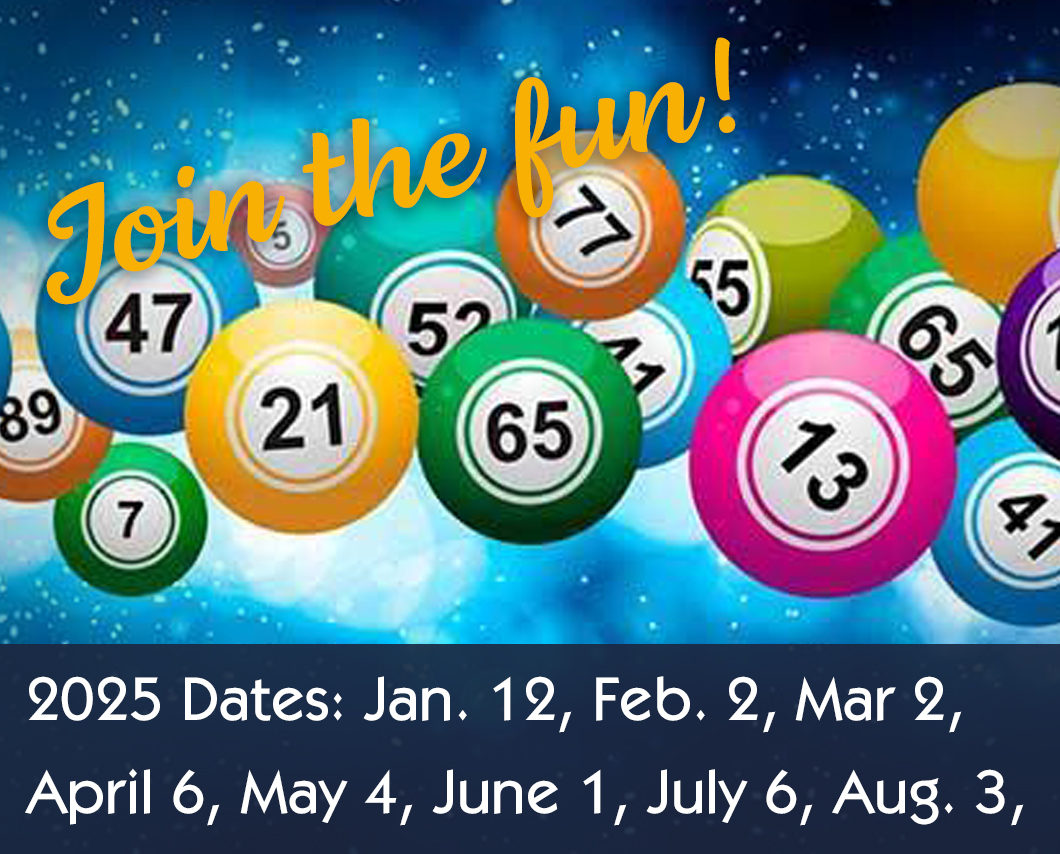 colorful Bingo card and bingo balls image